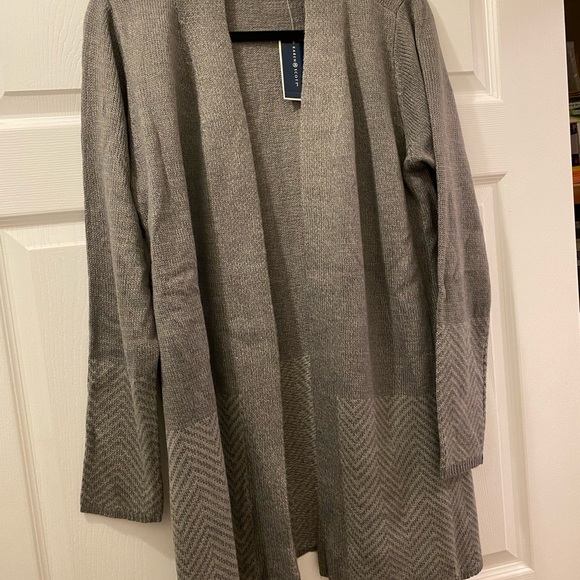 Karen Scott Cotton Turbo-Print Open Cardigan - Picture 6 of 8